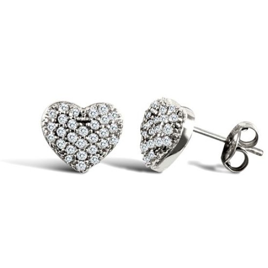 Aldrina Natural Pave Set  Diamond Earrings