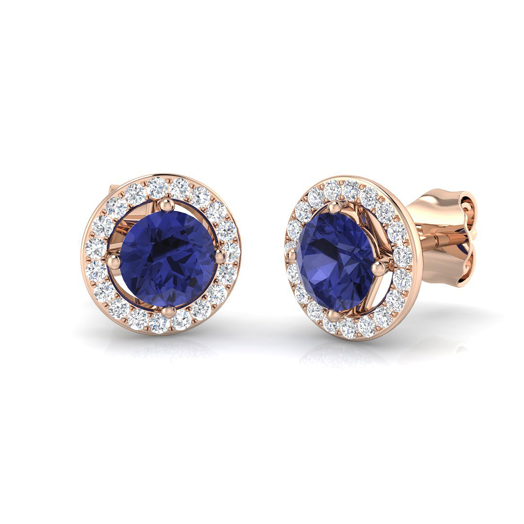 Micahell Tanzanite Rose Gold Prong Set 