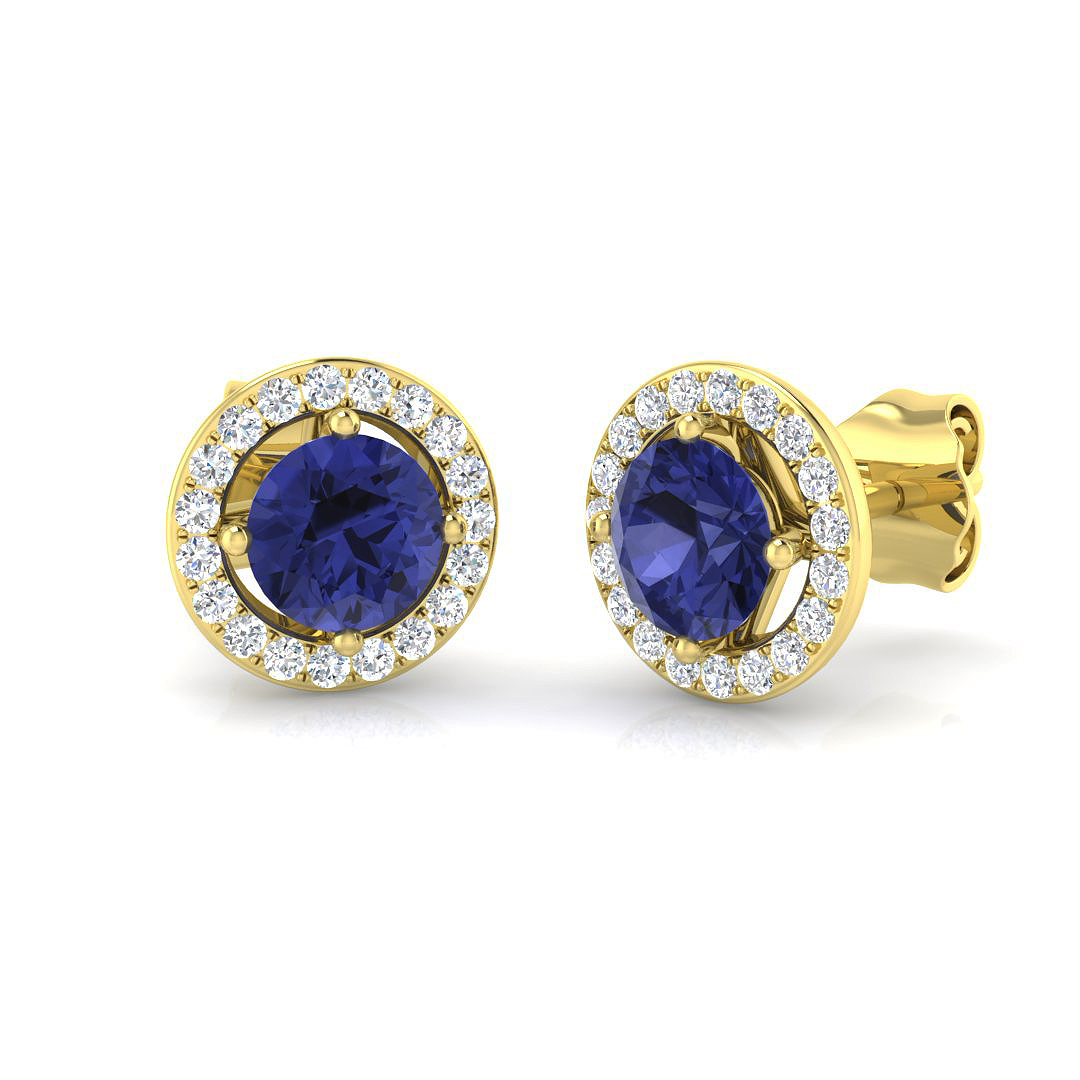Micahell Tanzanite Yellow Gold Prong Set 