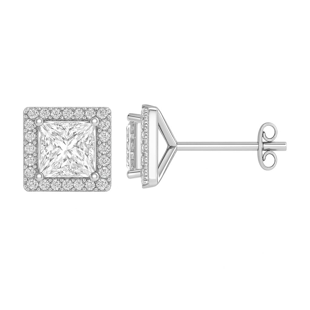 0.55 Ct Lab-Created Diamond Princess Cut Kendrell  in Silver 925