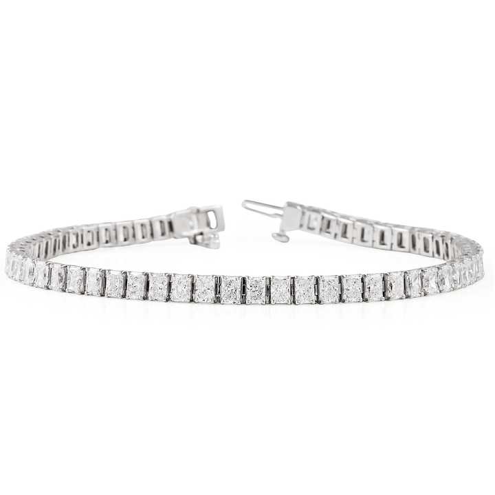 7 Ct Lab-Created Diamond Radiant Cut Berliciya  Bracelets in Silver 925