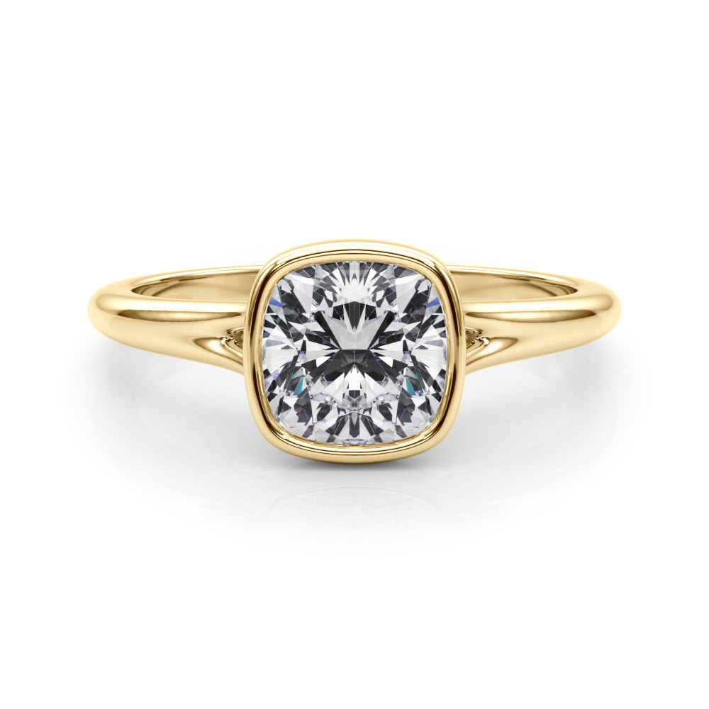 3 Ct Natural Cushion Cut Harnily  Solitaire Diamond Rings in Silver 925