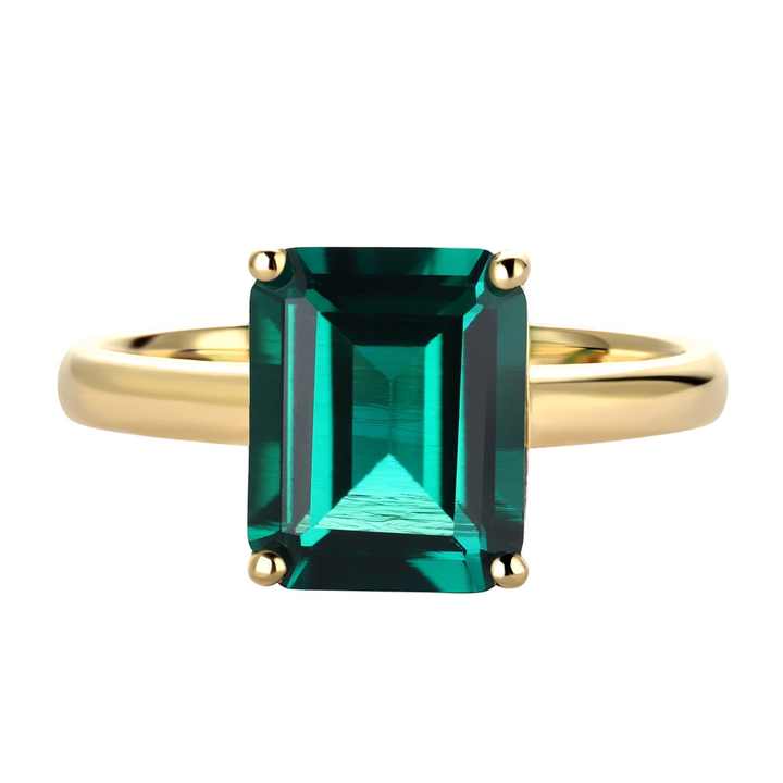Ida Emerald 4 Prong Engagement Ring