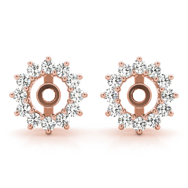 Lily Lab Grown Rose Gold Ear Jackets & Climbers Diamond Earrings