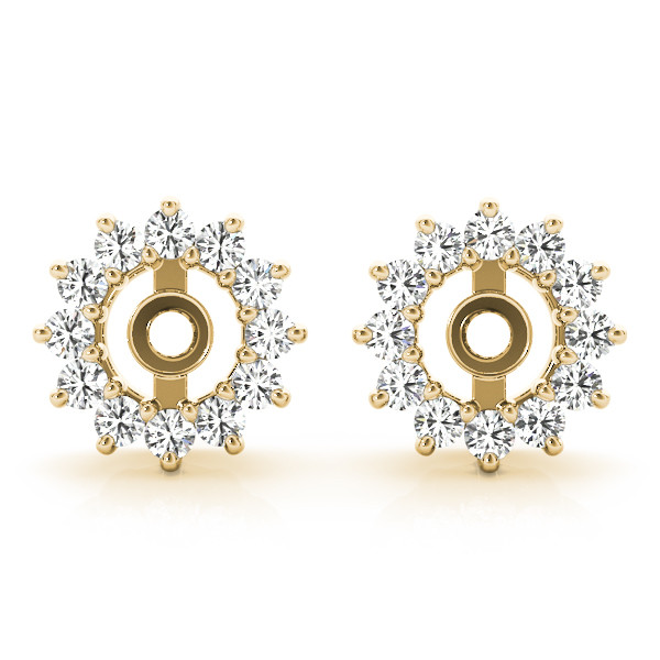 Lily Lab Grown Yellow Gold Ear Jackets & Climbers Diamond Earrings