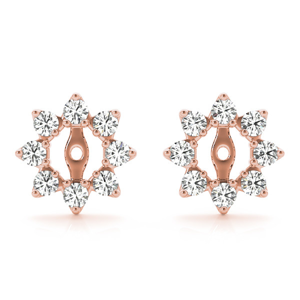 Freya Lab Grown Rose Gold Ear Jackets & Climbers Diamond Earrings