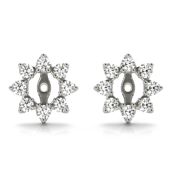 0.48 Ct Lab-Created Round Cut Freya Ear Jackets & Climbers Diamond Earrings in Silver 925