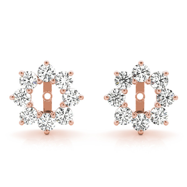 Bethany Lab Grown Rose Gold Ear Jackets & Climbers Diamond Earrings