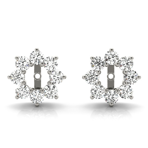 Bethany Lab Grown White Gold Ear Jackets & Climbers Diamond Earrings