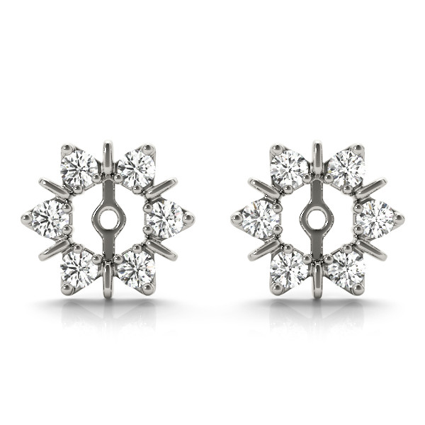 Abigali Lab Grown White Gold Ear Jackets & Climbers Diamond Earrings
