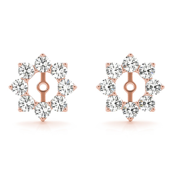 Cameron Lab Grown Rose Gold Ear Jackets & Climbers Diamond Earrings