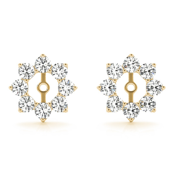 Cameron Lab Grown Yellow Gold Ear Jackets & Climbers Diamond Earrings