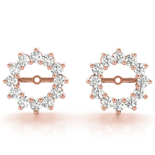 Rosie Lab Grown Rose Gold Ear Jackets & Climbers Diamond Earrings