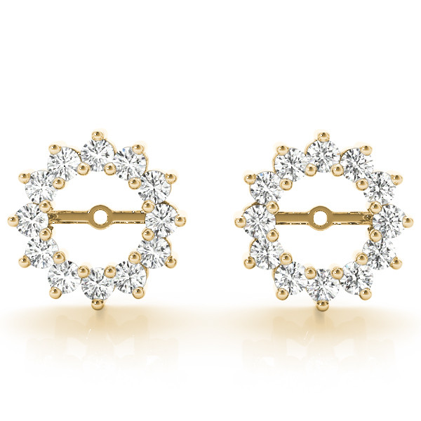 Rosie Lab Grown Yellow Gold Ear Jackets & Climbers Diamond Earrings