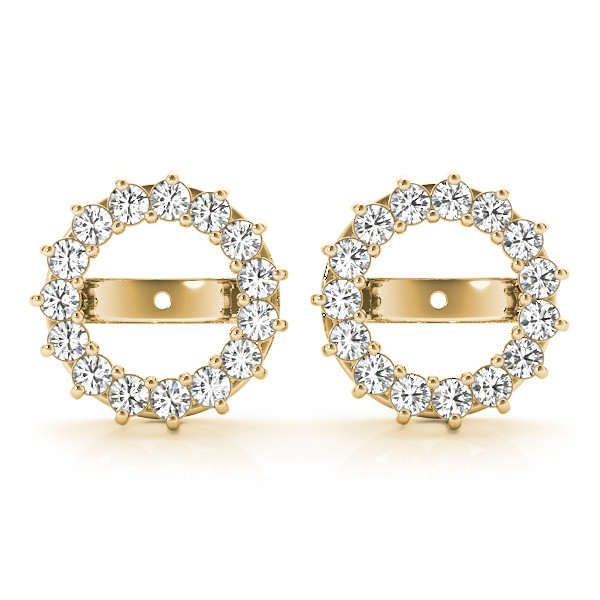 Codie Lab Grown Yellow Gold Ear Jackets & Climbers Diamond Earrings