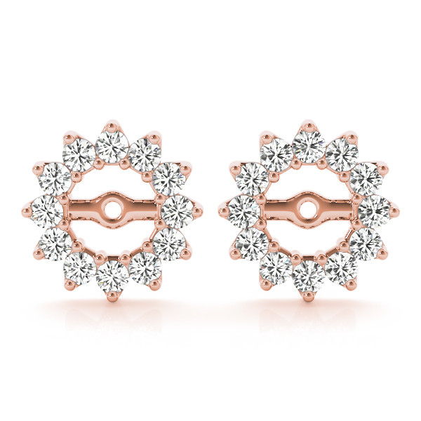 Brodie Lab Grown Rose Gold Ear Jackets & Climbers Diamond Earrings