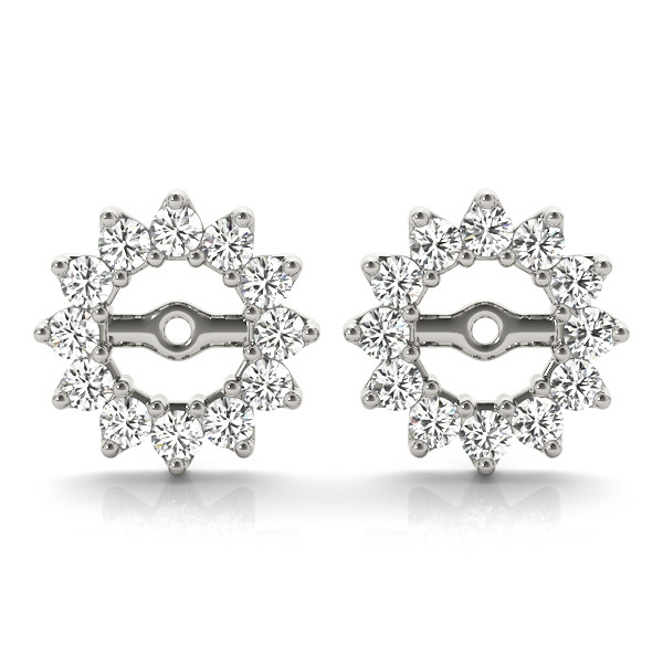 Brodie Lab Grown Silver Ear Jackets & Climbers Diamond Earrings