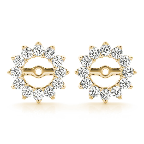 Brodie Lab Grown Yellow Gold Ear Jackets & Climbers Diamond Earrings