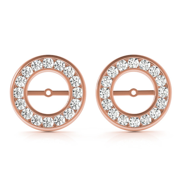 Joan Lab Grown Rose Gold Ear Jackets & Climbers Diamond Earrings