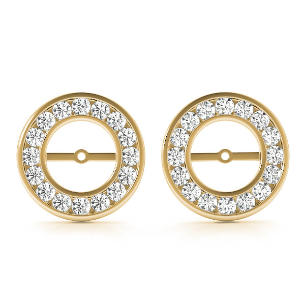 Joan Lab Grown Yellow Gold Ear Jackets & Climbers Diamond Earrings