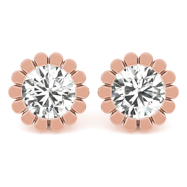 Leenah Lab-Created Bezel Set Diamond Earrings