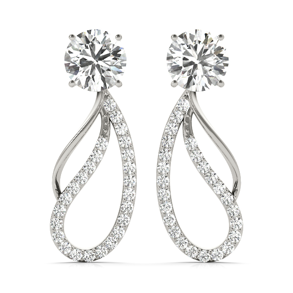 Peigi Lab-Created 4 Prong Diamond Earrings