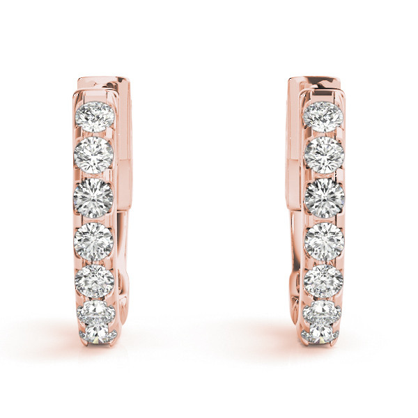0.24 Ct Lab-Created Round Cut Brooklyn Hoop Diamond Earrings in Silver 925