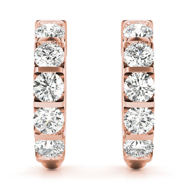 0.25 Ct Lab-Created Round Cut Brooke  Hoop Diamond Earrings in Silver 925