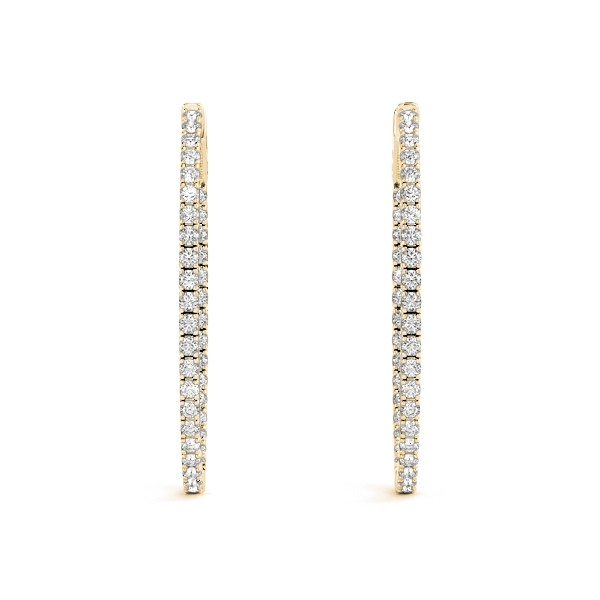 0.78 Ct Lab-Created Round Cut Aisha  Hoop Diamond Earrings in Silver 925