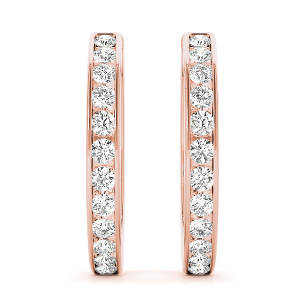 0.24 Ct Lab-Created Round Cut Maisy Hoop Diamond Earrings in Silver 925