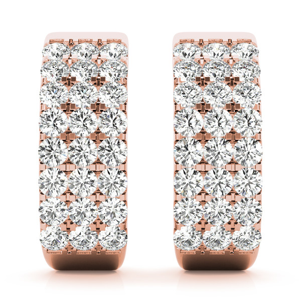 0.19 Ct Lab Grown Round Cut Elsie Hoop Diamond Earrings in Silver 925