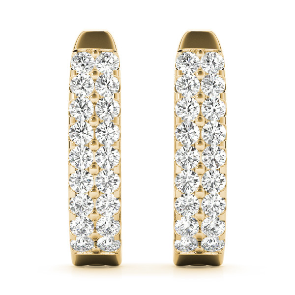 0.45 Ct Lab-Created Round Cut Dalsy Hoop Diamond Earrings in Silver 925