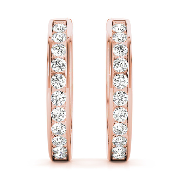 0.5 Ct Lab Grown Round Cut Alexandra Hoop Diamond Earrings in Silver 925