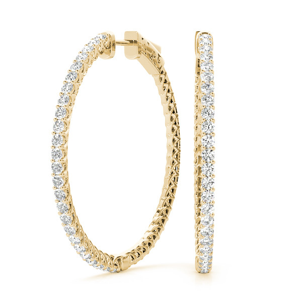 0.26 Ct Lab-Created Round Cut Hazel Hoop Diamond Earrings in Silver 925