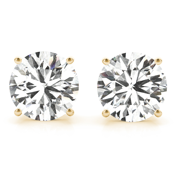 1.0 Carat Round 4 Prong Lab Grown Diamond Stud Earring 9K White Gold