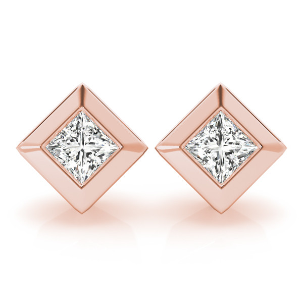 0.1 Ct Lab-Created Diamond Cushion Cut Evi Studs Earrings in Silver 925
