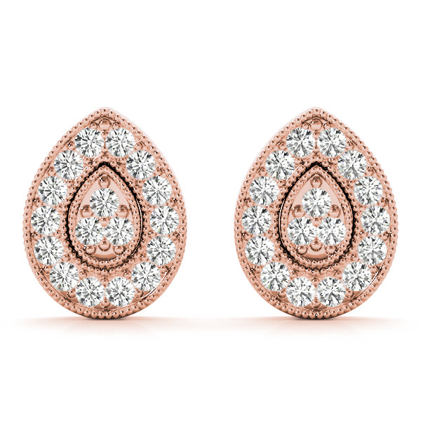0.25 Ct Natural Round Cut Fari Diamond Cluster Earrings in Silver 925