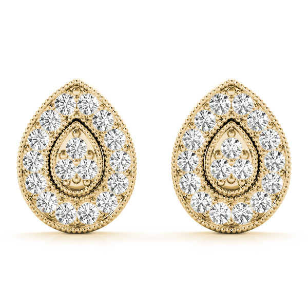 0.25 Ct Natural Round Cut Fari Diamond Cluster Earrings in Silver 925