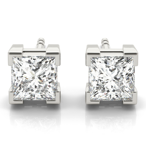 0.1 Ct Lab-Created Diamond Cushion Cut Eriel Studs Earrings in Silver 925