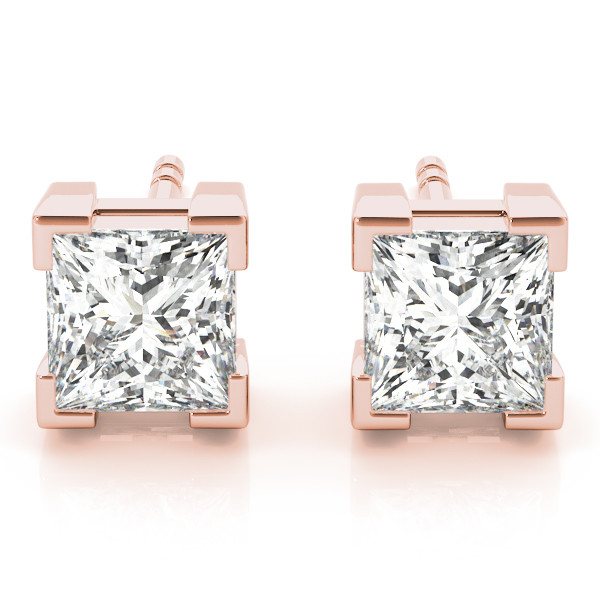 0.1 Ct Lab Grown Diamond Cushion Cut Eriel Studs Earrings in Silver 925