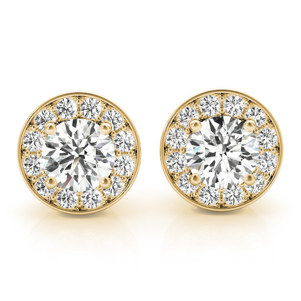 0.12 Ct Lab-Created Round Cut Eliise Halo Diamond Earrings in Silver 925