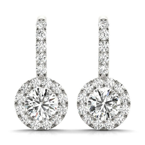 0.12 Ct Lab-Created Round Cut Eniko Diamond Hoop Earrings in Silver 925