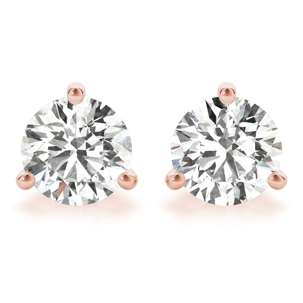0.1 Ct Lab-Created Diamond Round Cut Elivia Studs Earrings in Silver 925