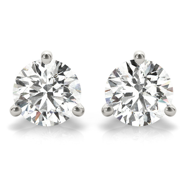 0.1 Ct Lab-Created Diamond Round Cut Elivia Studs Earrings in Silver 925