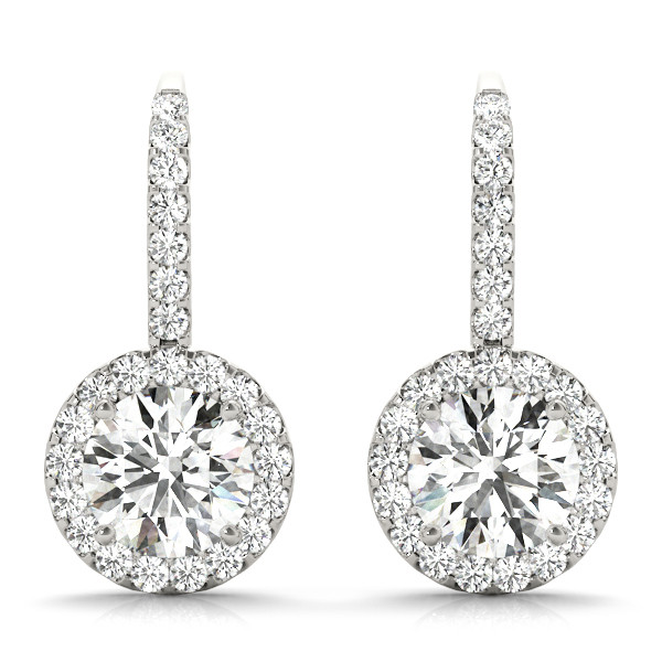 0.2 Ct Natural Diamond Round Cut Eliska Gold Hoop Earrings For Women in Silver 925