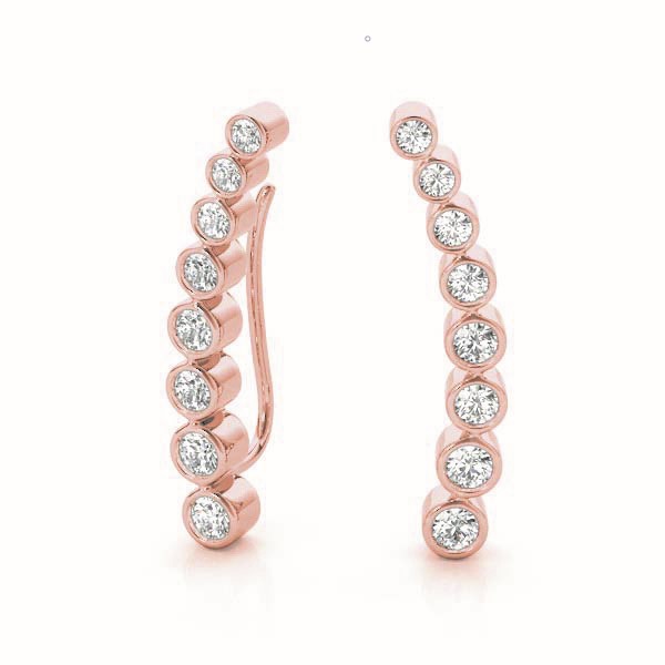 Nicole Natural Bezel Set Diamond Earrings