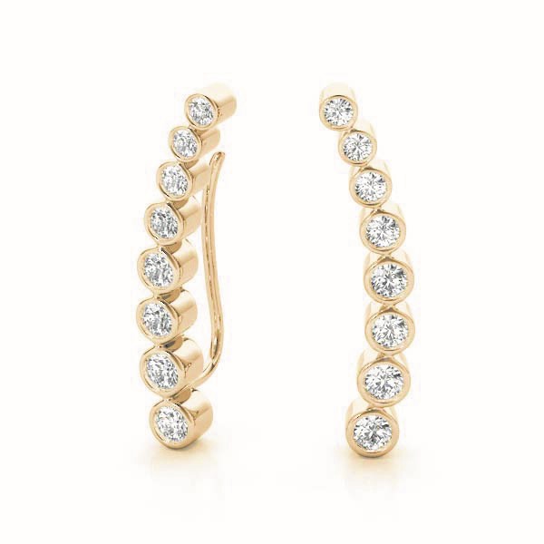 Nicole Natural Bezel Set Diamond Earrings