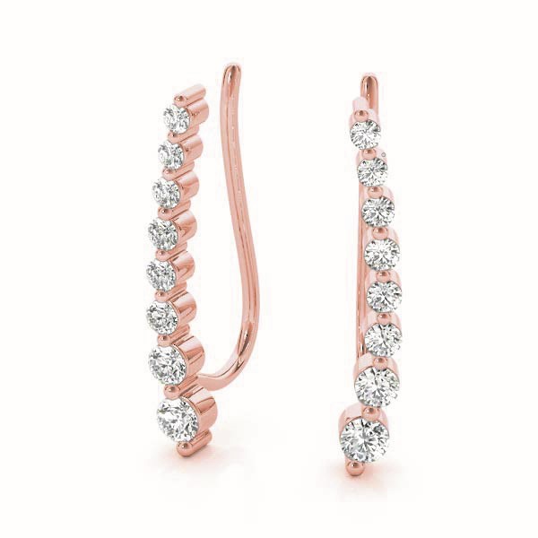 Belle Natural Prong Set  Diamond Earrings