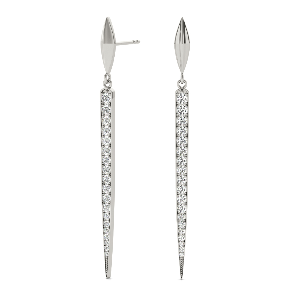 Julius Natural Pave Set  Diamond Earrings