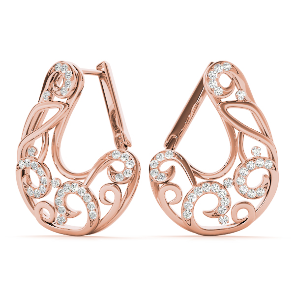 Jorja Natural Pave Set  Diamond Earrings